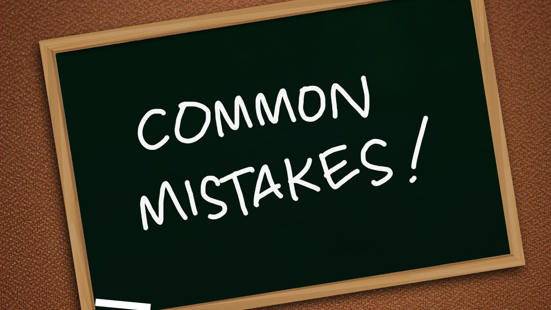 5 common MISTAKES in Training Benchmark B